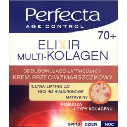 Perfecta Age Control Elixir Multi-Kolagen 70+ Krem przeciwzmarszczkowy na dzień i noc 50 ml