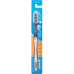 Oral-B 123 Shiny Clean Manualna szczoteczka do zębów, średnia