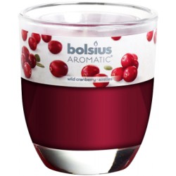 Bolsius świeca zapachowa w szkle 80/70 żurawina