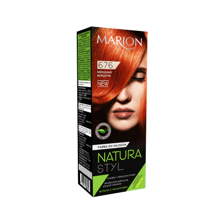 Farba do włosów Marion Natura Styl 676 Miedziany Bursztyn