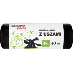Service Pack Worki na śmieci z uszami 35 l 30 sztuk