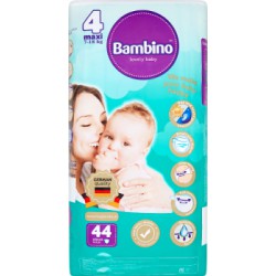 Bambino Pieluchy jednorazowe dla dzieci 4 Maxi 7-18 kg 44 sztuki
