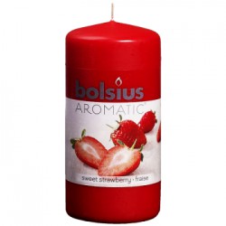 Bolsius świeca zapachowa walec Truskawka 120/60