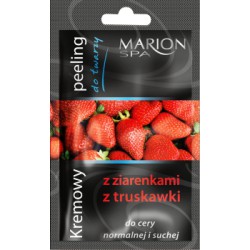 Marion Peeling Kremowy do twarzy z Ziarenkami Truskawki 10ml 
