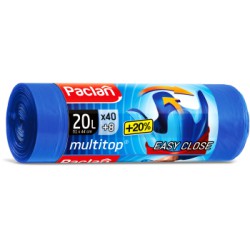 Paclan Multitop worki na śmieci 20l 40szt+8szt