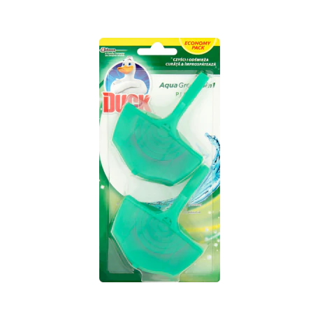 Duck Aqua Green 4w1 Podwójna zawieszka do toalet 80 g (2 x 40 g)
