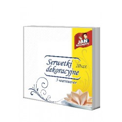 Jan Niezbędny Serwetki dekoracyjne białe 40x40 20szt