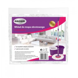 Grosik Mop obrotowy z końcówką z mikrofibry