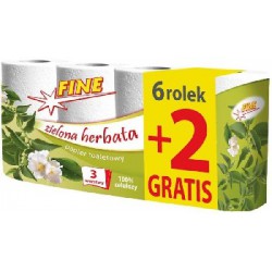 Mattes papier toaletowy Fine 6 rolek +2 rolki gratis zielona herbata