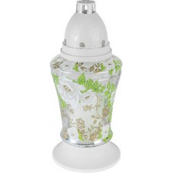 Bolsius lampion 36h białe róże 6szt