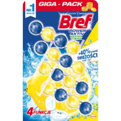 Bref Power Aktiv Zawieszka myjąco-zapachowa do muszli WC soczysta cytryna 4 x 50 g