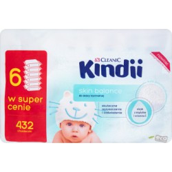 Cleanic Kindii Skin Balance Chusteczki do skóry normalnej 432 sztuki