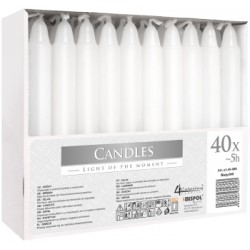 Bispol świeca stożkowa 40 sztuk s1-40-090 biała