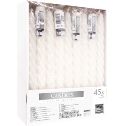 Bispol świeca stołowa kręcona biała 1 szt.