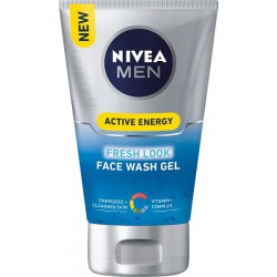 NIVEA MEN Active Energy Żel do mycia twarzy 100 ml