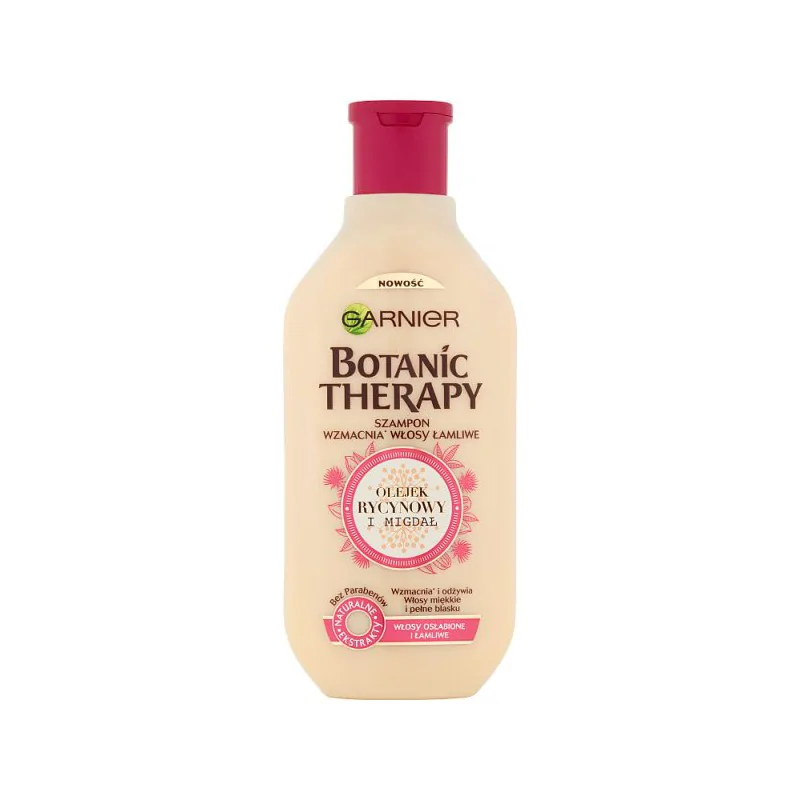 Garnier Botanic Therapy Szampon do włosów osłabionych i łamliwych Olejek rycynowy i migdał 400 ml