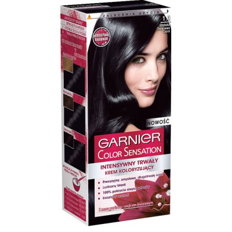 Garnier Color Sensation Farba do włosów 1.0 Głęboka onyksowa czerń
