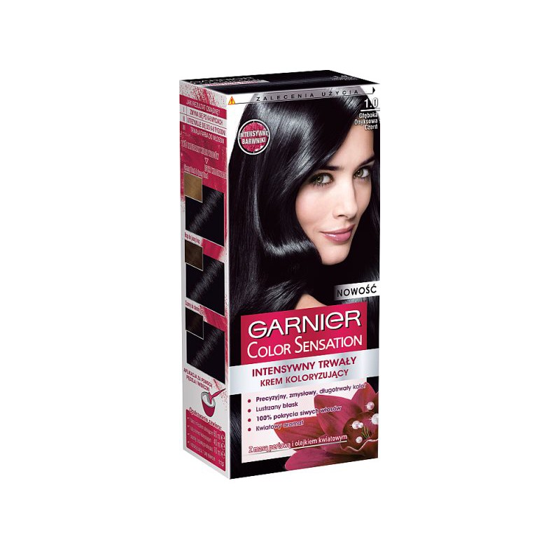 Garnier Color Sensation Farba do włosów 1.0 Głęboka onyksowa czerń