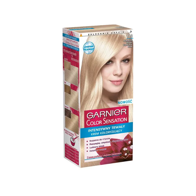 Garnier Color Sensation Farba do włosów 113 Jedwabisty beżowy superjasny blond