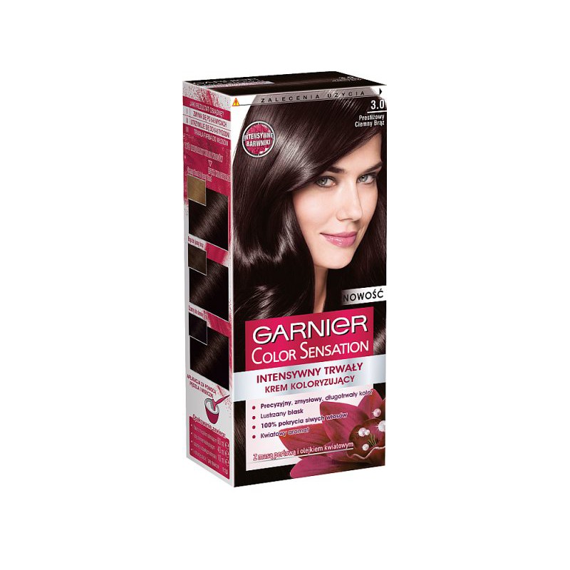Garnier Color Sensation Farba do włosów 3.0 Prestiżowy ciemny Brąz