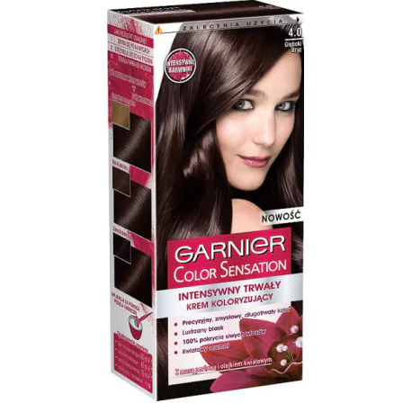 Garnier Color Sensation Farba do włosów 4.0 Głęboki Brąz