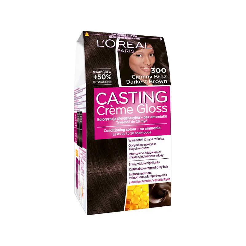 Loreal Casting Creme Gloss Farba do włosów 300 Ciemny Brąz