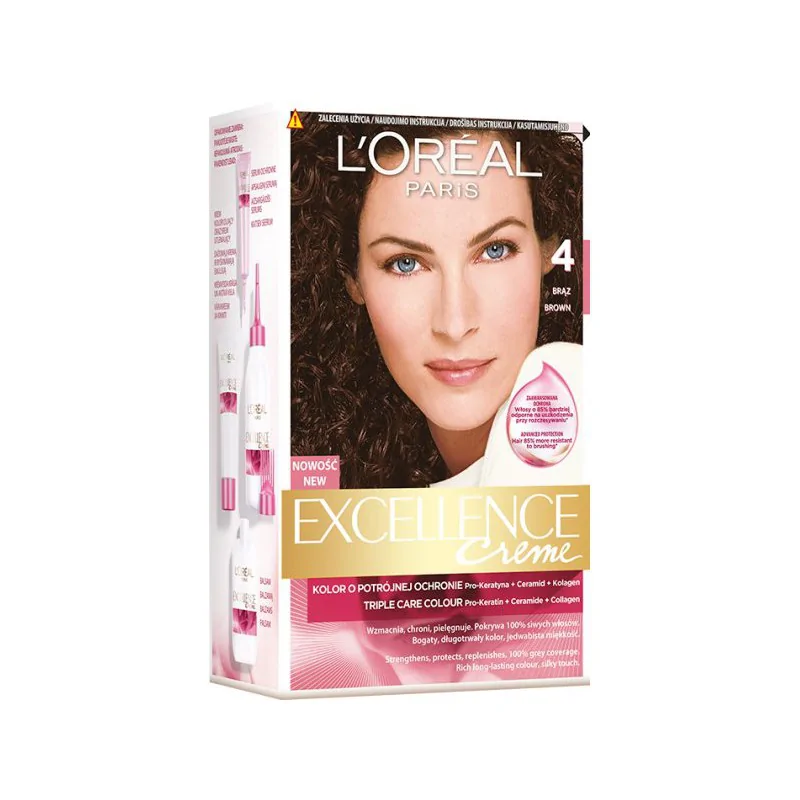 Loreal Excellence Creme Farba do włosów 4 Brąz