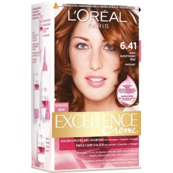 Loreal Excellence Creme Farba do włosów 6.41 Jasny Bursztynowy Brąz