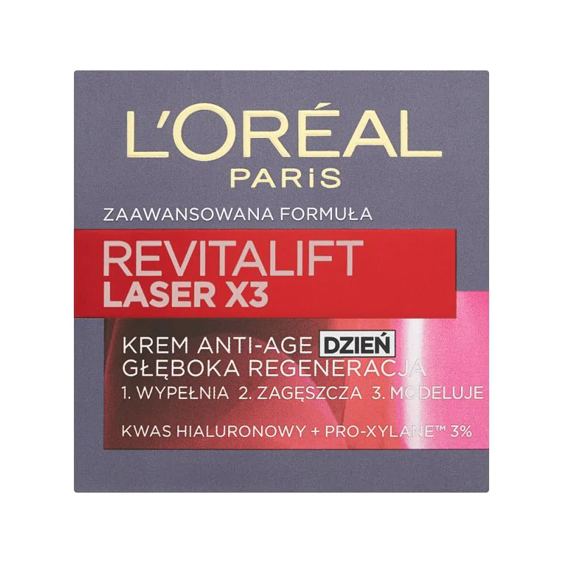 Loreal Paris Revitalift Laser X3 Krem przeciwzmarszczkowy Anti-Age głęboka regeneracja dzień 50 ml