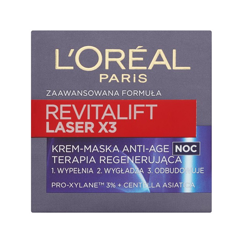 Loreal Paris Revitalift Laser X3 Noc Zaawansowana formuła Anti-Age Krem-maska 50 ml