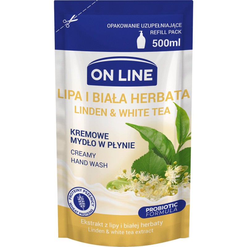 ON LINE Mydło REFILL Lipa&Biała Herbata 500 ml