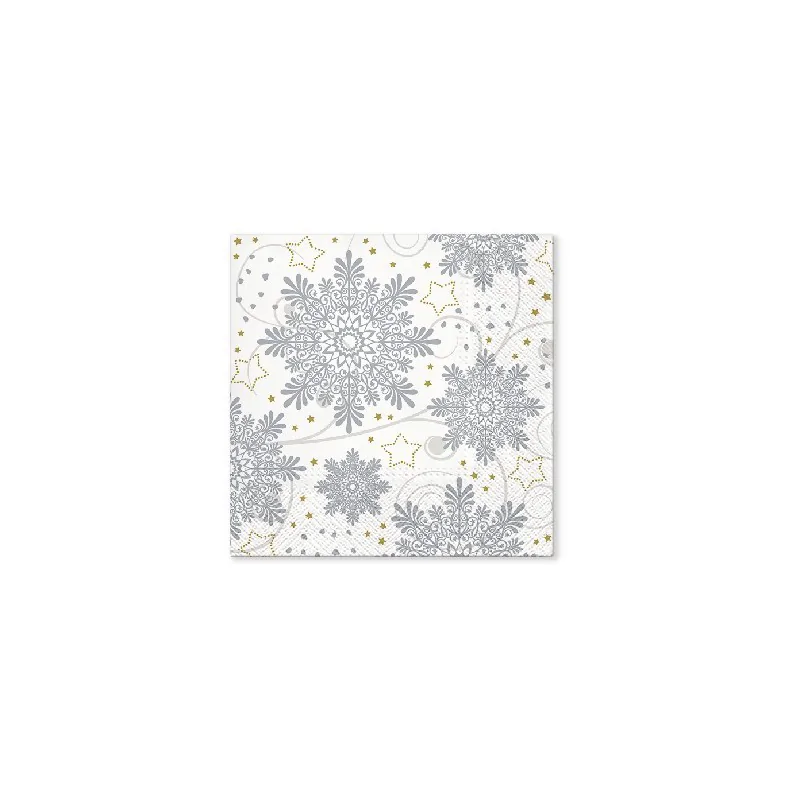 Serwetki Boże Narodzenie Snowflakes Silver TaT TL648000