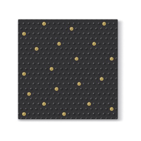 Serwetki Paw Inspiration Dots Spots Black Gold SDL200189