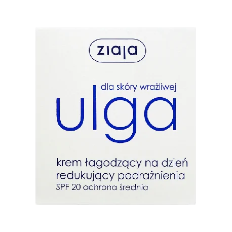 Ziaja Ulga dla skóry wrażliwej Krem łagodzący na dzień redukujący podrażnienia 50 ml