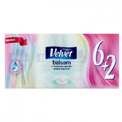 Velvet Balsam Chusteczki higieniczne o kremowym zapachu 8 x 9 sztuk