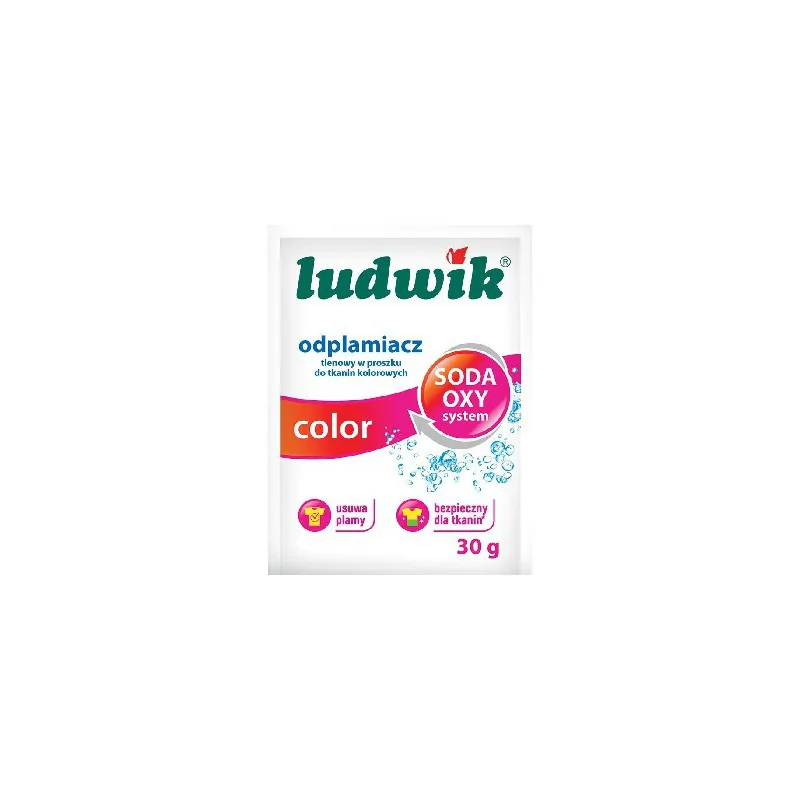 Ludwik odplamiacz tlenowy w proszku do tkanin kolorowych 30g x 18szt