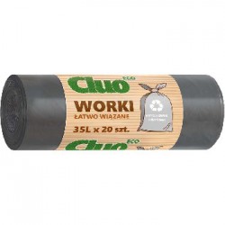 Cluo Eco worki na śmieci wiązane 35l 20szt width=