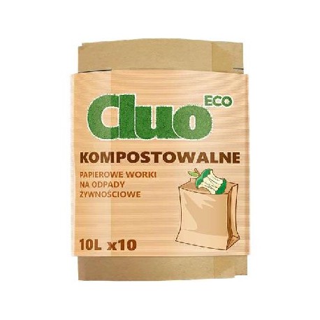 Cluo Eco papierowe worki na odpady żywnościowe 10l 10szt