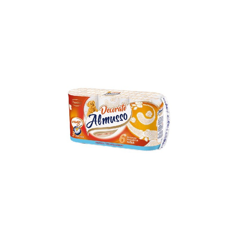 Almusso papier toaletowy Decorato pomarańczowy 6 rolek
