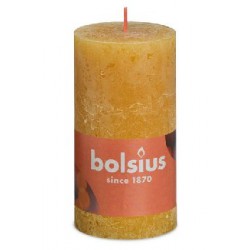 Bolsius świeca Rustic 130/68 Shine miodowy żółty