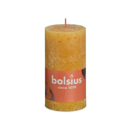 Bolsius świeca Rustic 130/68 Shine miodowy żółty