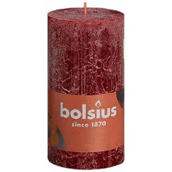 Bolsius świeca Rustic 130/68 Velvet Red width=