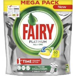 Fairy Platinium Kapsułki do zmywarek All in One Lemon 60szt