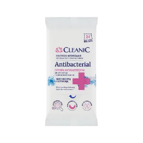 Cleanic Antibacterial Chusteczki odświeżające 24 sztuki