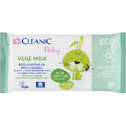 Cleanic Baby Vege Milk Chusteczki dla niemowląt i dzieci 50 sztuk width=