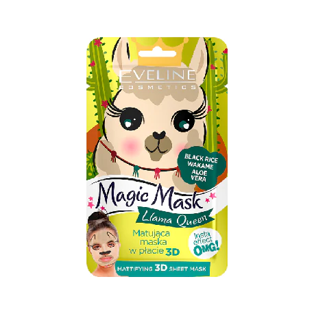 Eveline Magic Mask Llama Queen Matująca maska w płachcie 3D