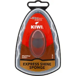 Kiwi Express Shine Gąbka nabłyszczająca do obuwia brązowa 7 ml width=
