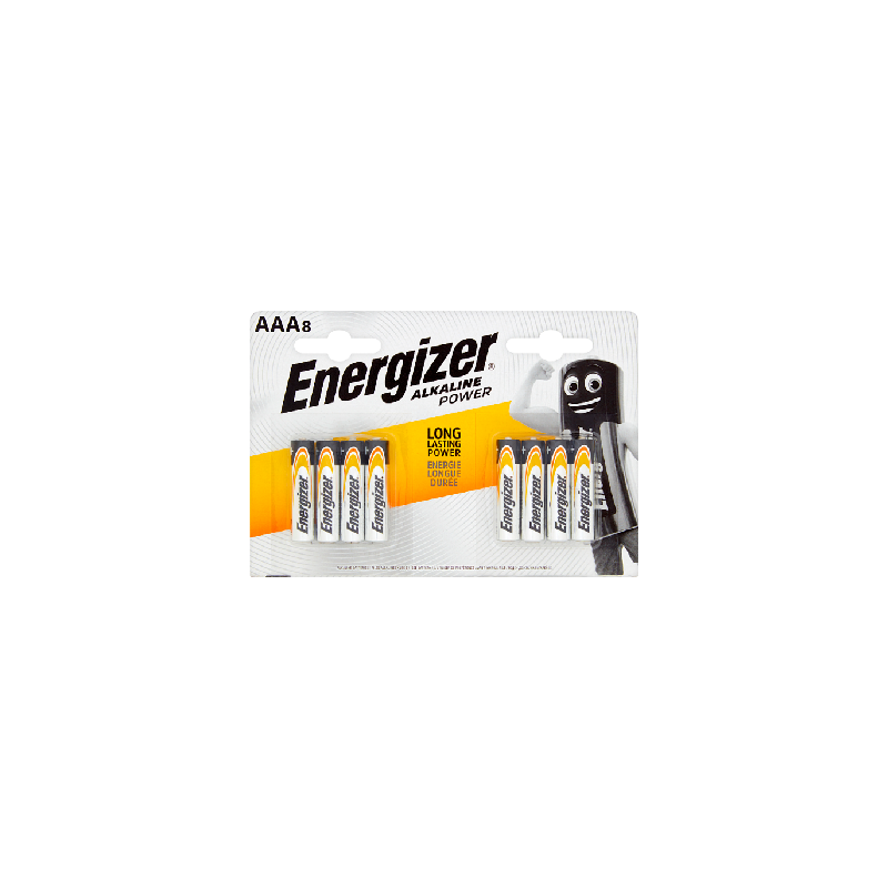 Energizer Baterie alkaliczne Alkaline Power AAA-LR03 1,5 V 8 szt