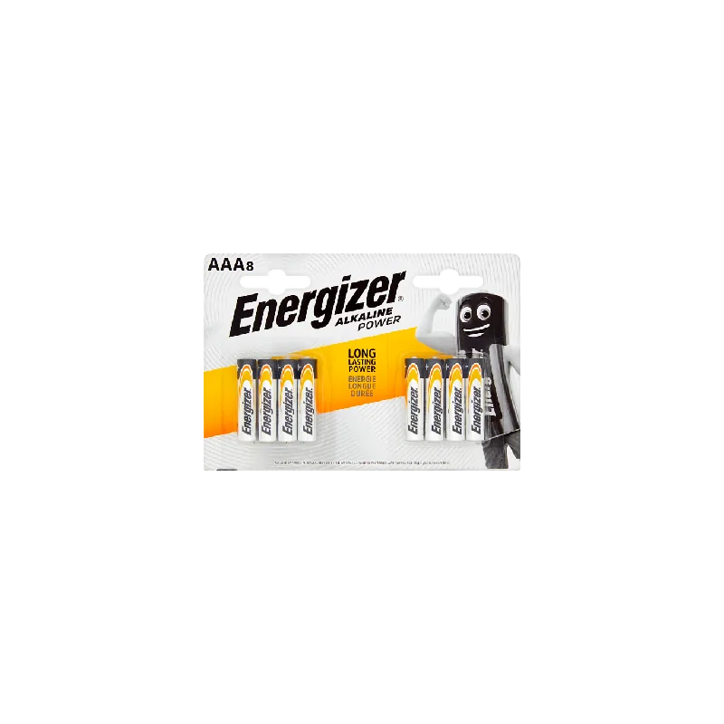 Energizer Baterie alkaliczne Alkaline Power AAA-LR03 1,5 V 8 szt