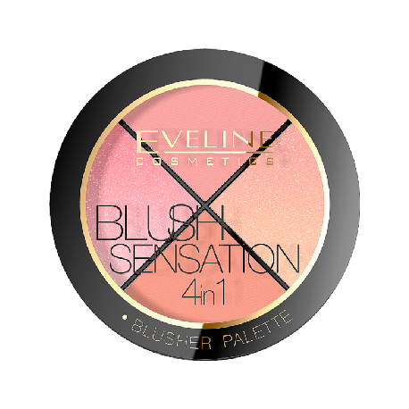 Eveline Paleta róży do modelowania twarzy Blush Sensation 4W1